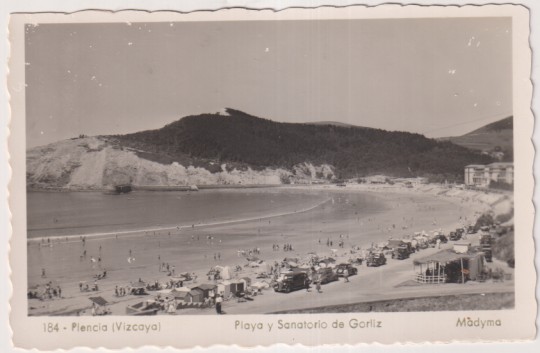 184 Piencia (Vizcaya) .- Playa y sanatorio de Gortiz. Edit. Madima