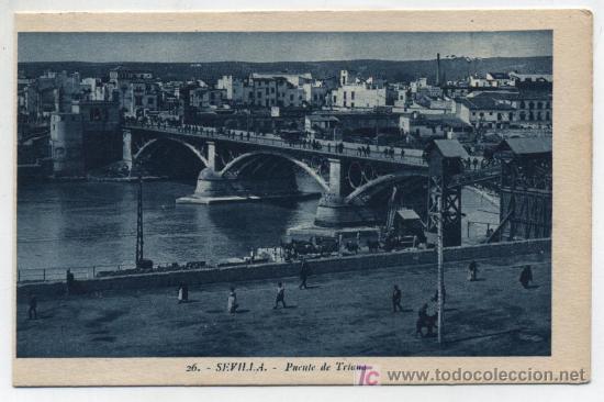 Sevilla. Puente de Triana. L. Roisin nº 26. Publicidad de Chicoré a la Menagere