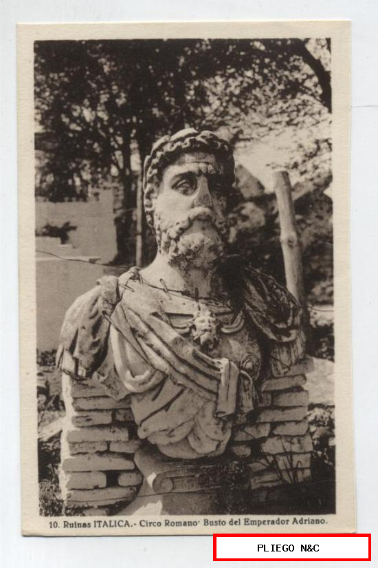 Ruinas de Itálica. Busto del Emperador Adriano (en realidad es Marco Aurelio)