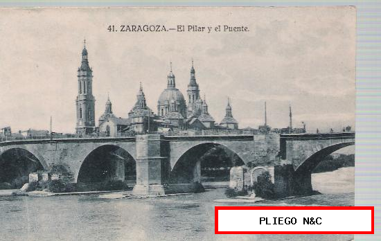 Zaragoza nº 46. El Pilar desde el Puente de Piedra