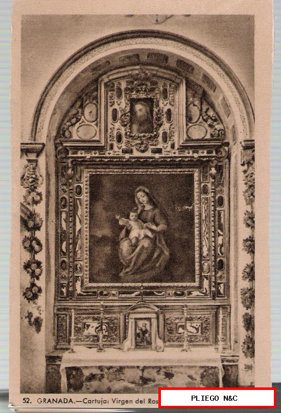 Granada-Cartuja: Virgen del Rosario (Bocanegra, siglo XVII)