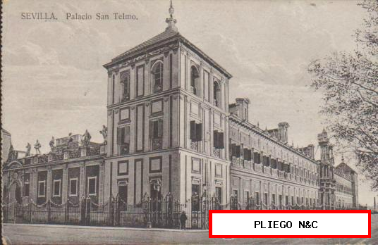 Sevilla-Palacio de San Telmo. Franqueado y fechado en Sevilla en 1924