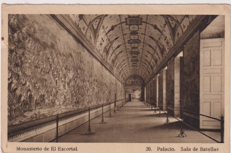 Monasterio de El Escorial. Palacio Sala de Batallas. Franqueado y fechado en 1949
