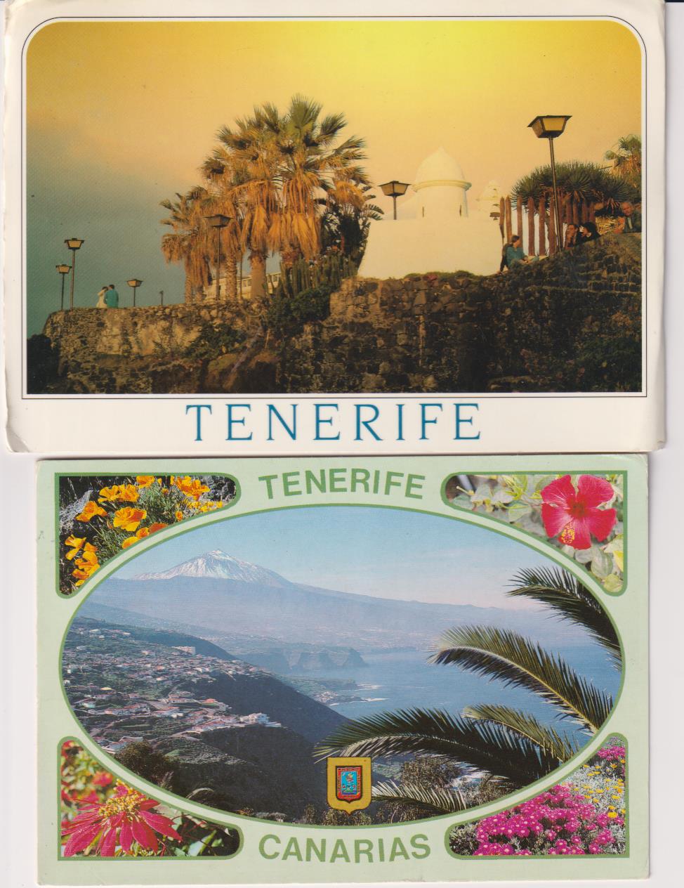 Tenerife. Lote de 2 Postales, Franqueadas y fechadas