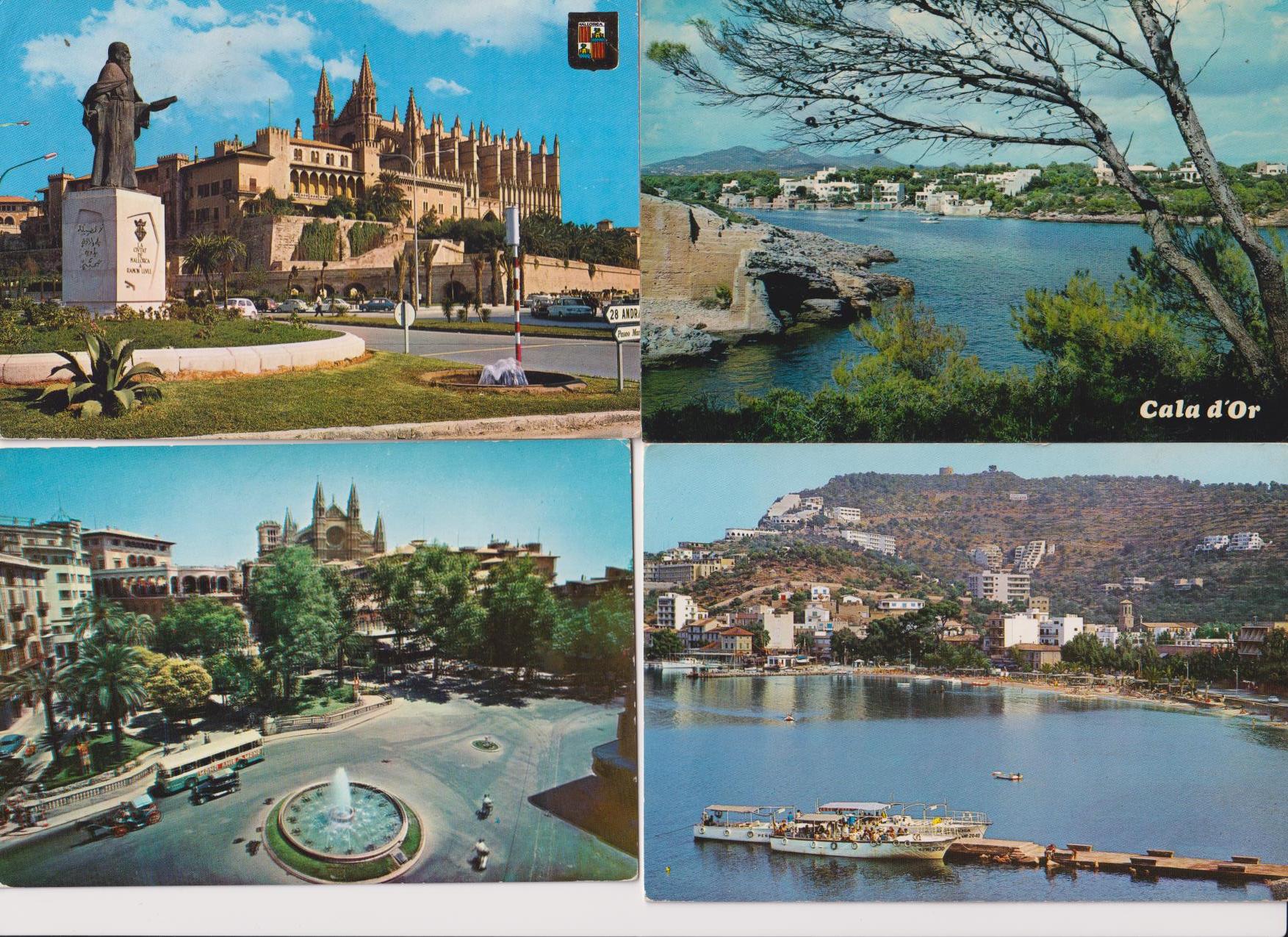 Mallorca. Lote de 4 Postales. Años 70
