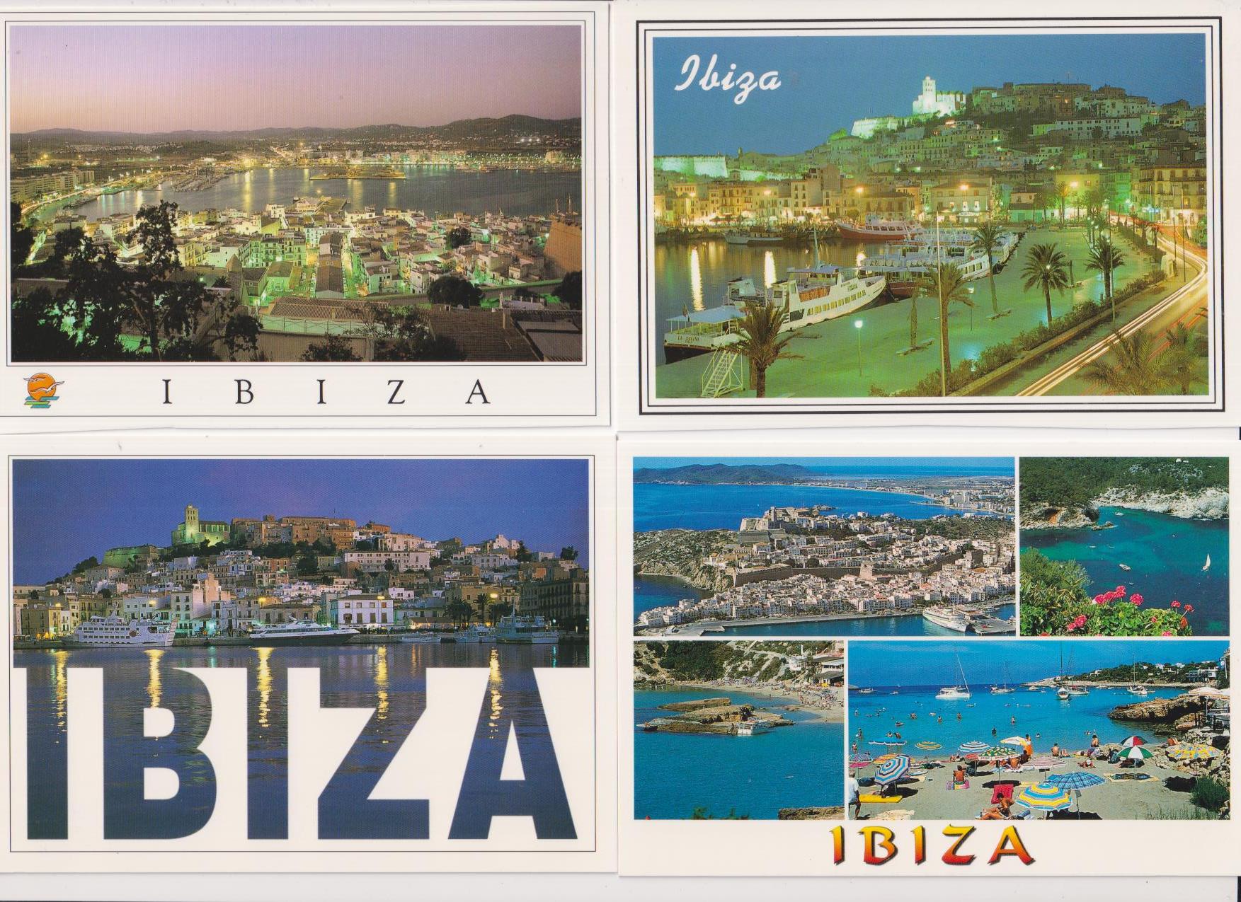Ibiza. Lote de 4 Postales