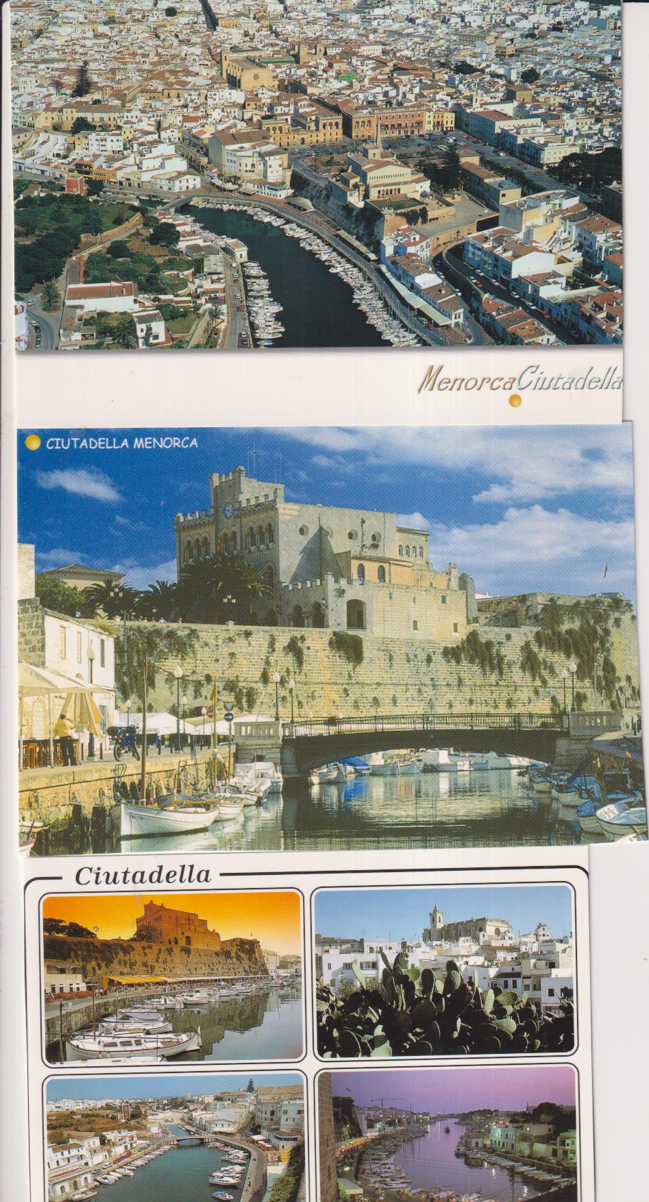 Menorca. Lote de 3 Postales de Ciutadella