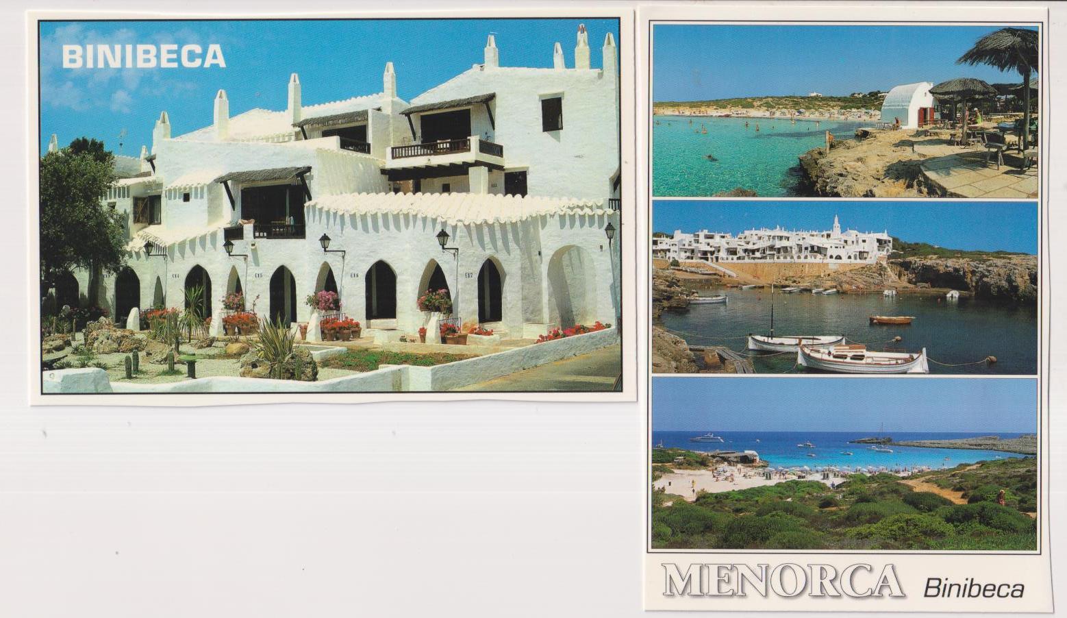 Menorca. 2 postales de Binibeca