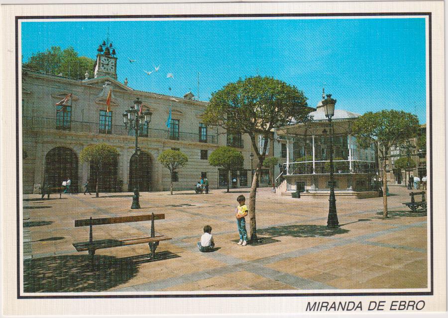 Miranda de Ebro. Plaza España y Casa Consistorial. Ediciones Arriba, 1989