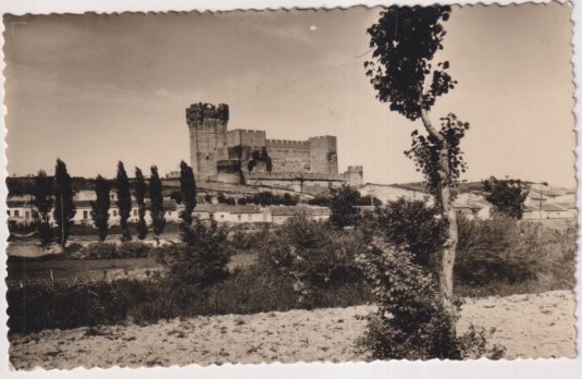 postal. Medina del campo, Catillo de la mota. Franqueado y fechado al dorso en 1948