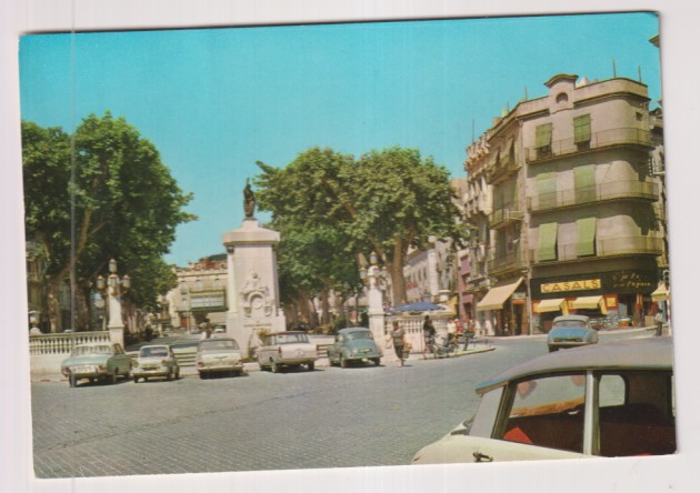 Figueras. Rambla Sara Jordá. Dedicada al dorso (1959)