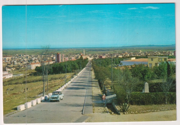 Figueras 1042. Vista general. Dedicada y fechada al dorso: 27-3-1964