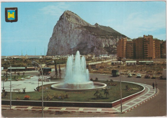 La Línea.- Peñón de Gibraltar. ranqueado y fechado 28 oct. 1976. Destino: Barcelona