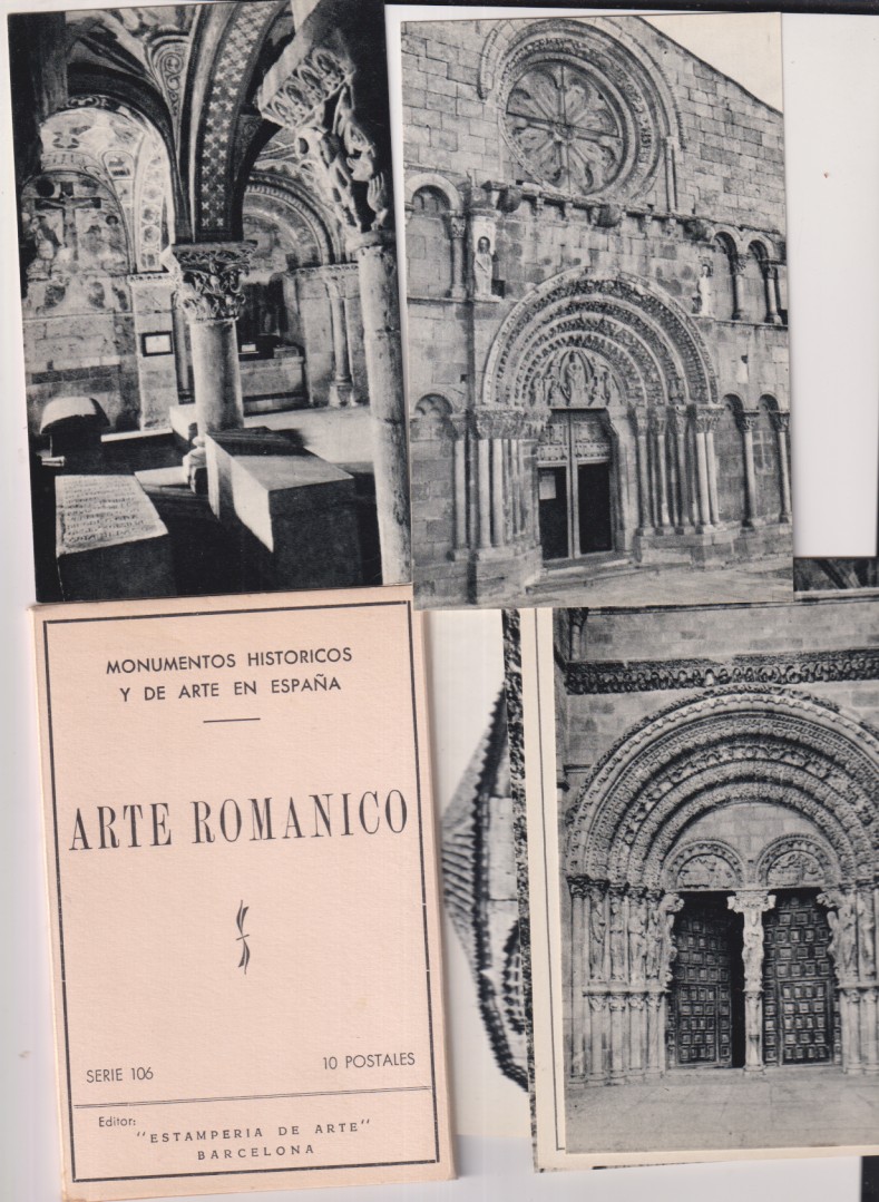 Carpeta con 10 Postales. Arte Románico. Serie 106. Estampería de Arte