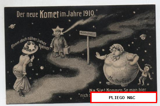 Postal satírica alemana. 1910. ¡IMPECABLE!