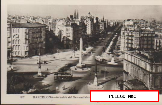 Barcelona. Avenida del Generalísimo. L. Roisin