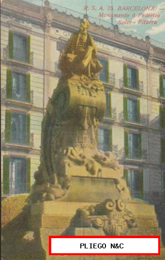 Barcelona. Monumento a Federico Soler. R.S.A. 75