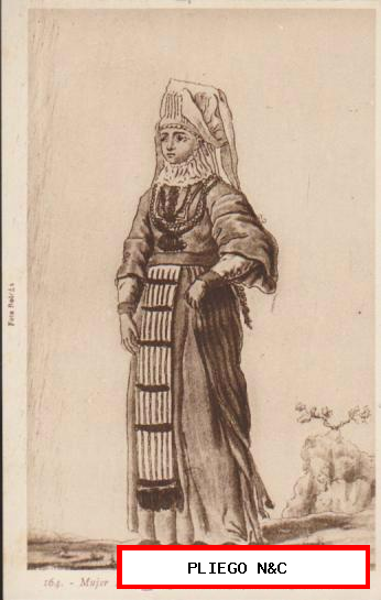 Mujer Navarra según una litografía del Siglo XVIII