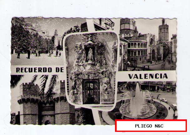 Recuerdo de Valencia. Franqueado y fechado en 1950