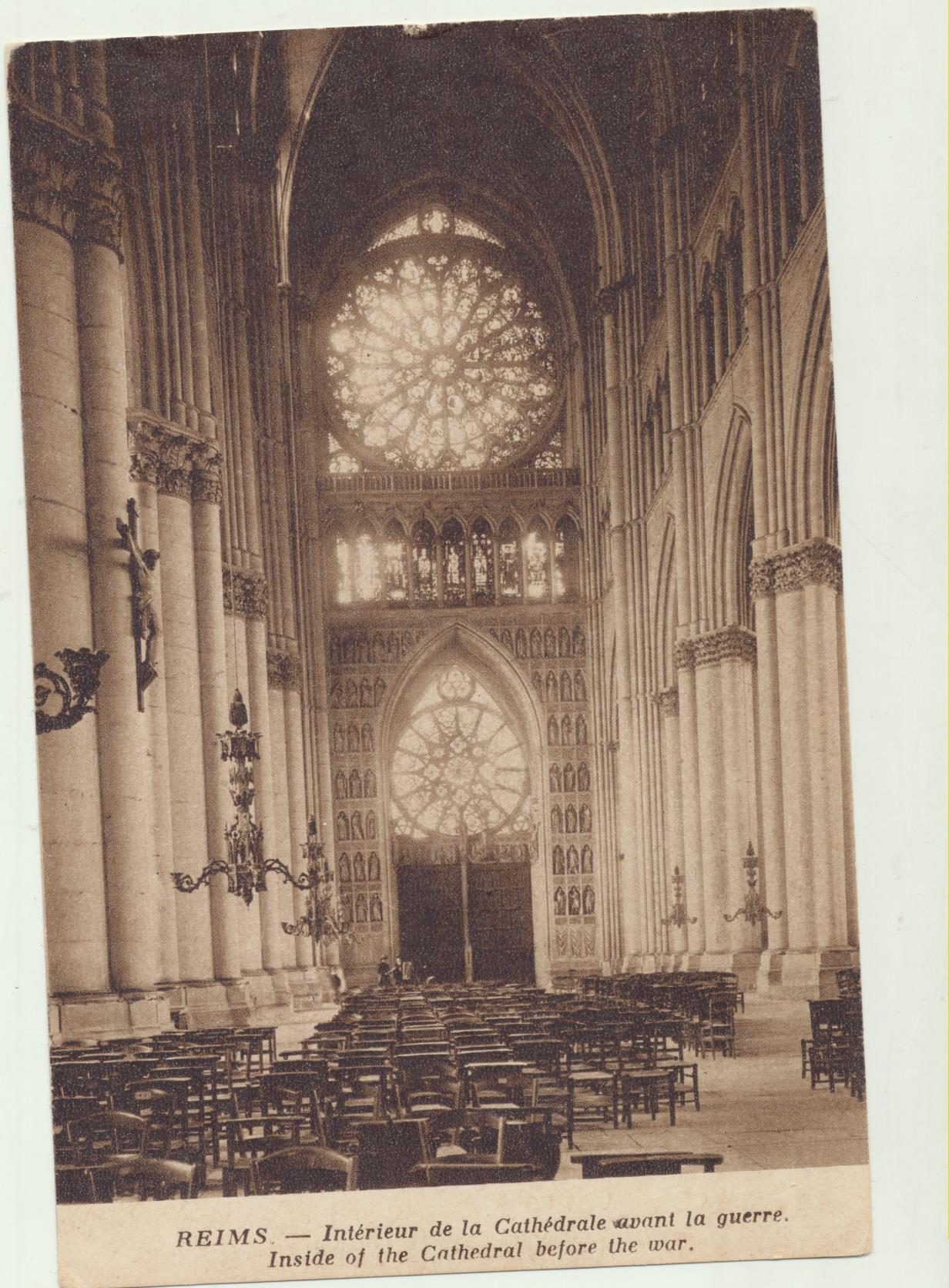 Reims. Interieur de la Cathedrale avant la guerre