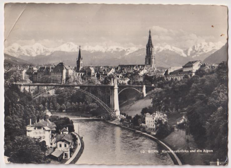 Foto-postal. Bern. Fechado al dorso en 1955
