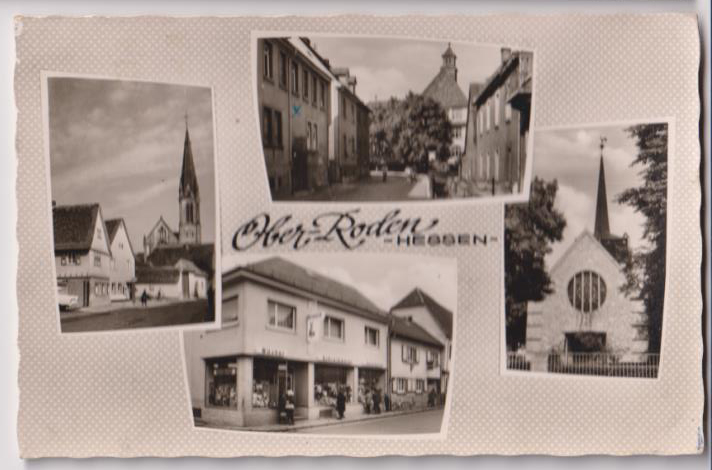Postal. Ober Roden-Hessen. Franqueada y fechada en 1966