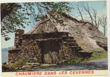Postal Francesa. Chaumiere Dans Les Cevennes. Franqueado y fechado en 1976