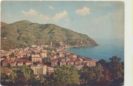 Postal Italiana. Levanto. Panorama. Franqueado y fechado en 1962