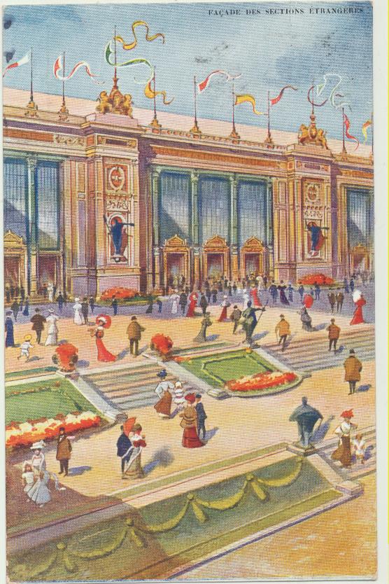 Tarjeta Postal Oficial de la Exposición Universal de Bruselas 1910. Franqueado y fechado en Bruselas en 1910. Destino Sevilla