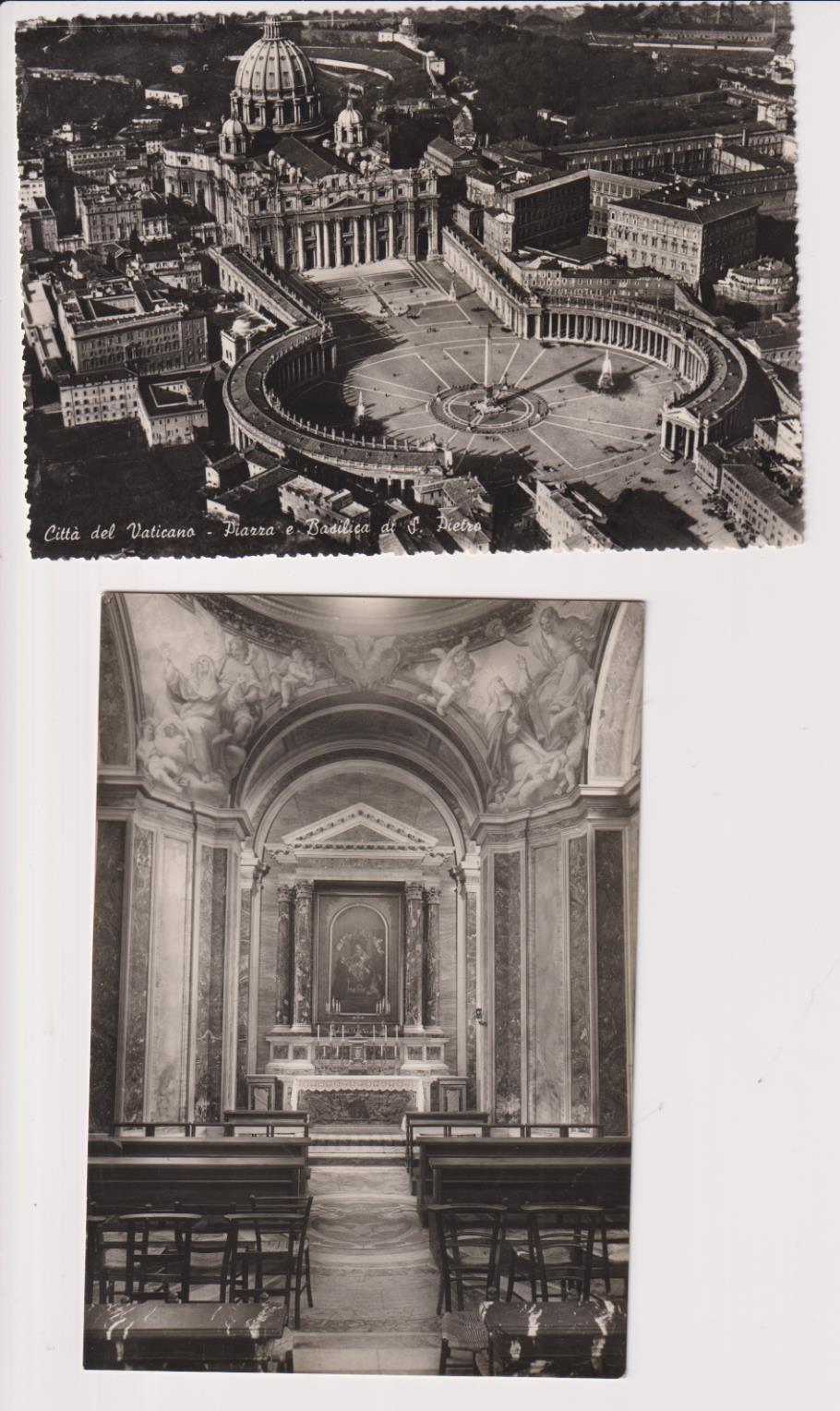 Roma. Lote de 2 Foto-Postales. Citá del Vaticano y Basílica di S. Sabina (Aventino)