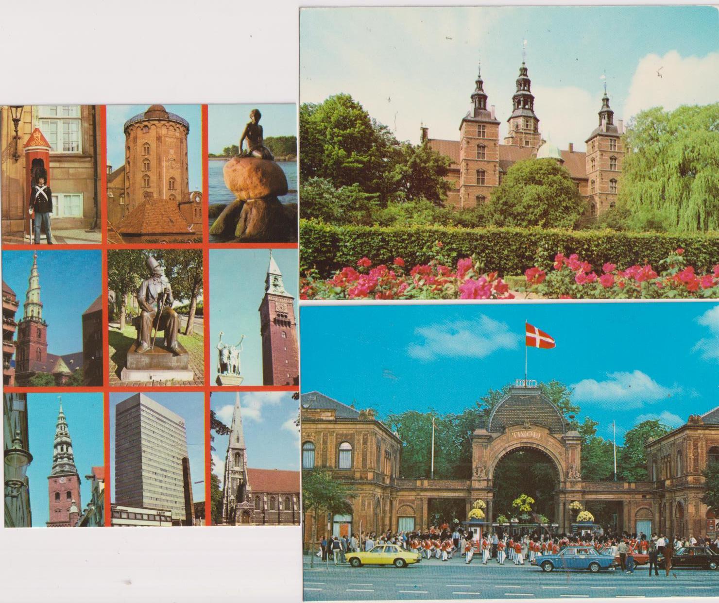 Dinamarca. Lote de 3 postales