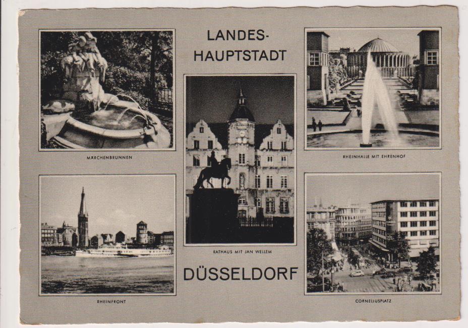 Foto-postal. Dusseldorf. Landes-Hauptstadt