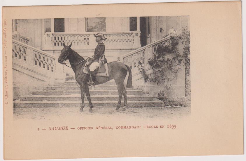 Francia. Saumur. Escuela Militar de Caballería. Comandante de La Escuela en 1899