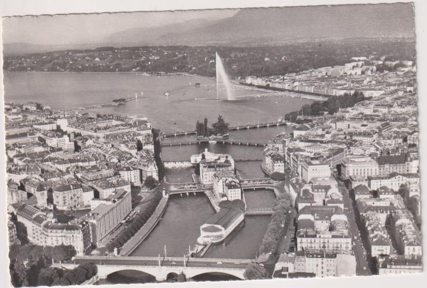 Suiza. Ginebra. Los 6 puentes sobre el Ródano y la Rada. Franqueado en 1962