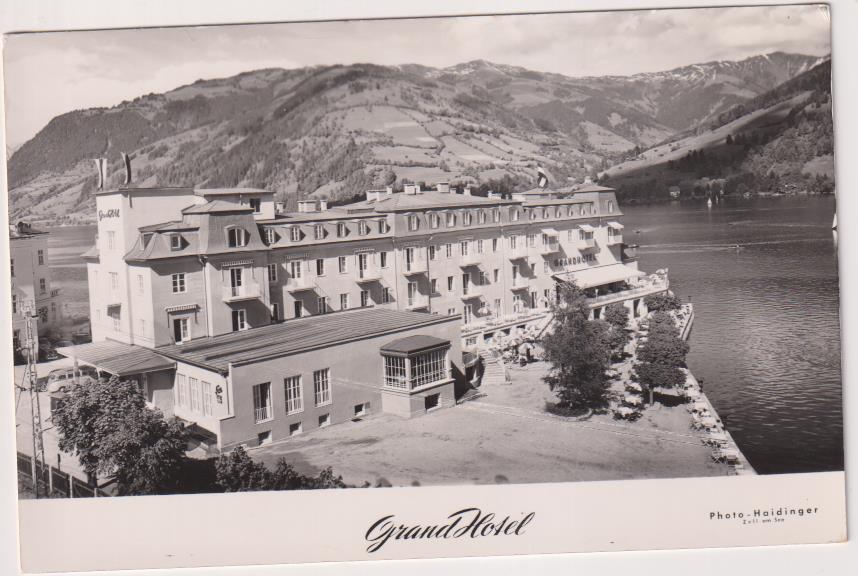 Suiza. Postal publicidad de Grand Hotel