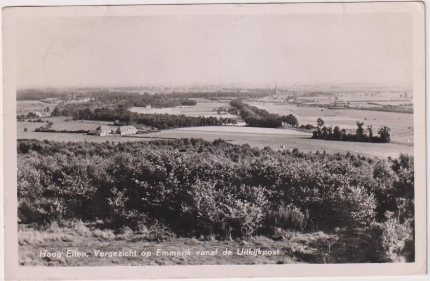 Holanda:- Vista de Emmerik desde los altos del Mirador. Franqueado en 1954. Destino: Barcelona