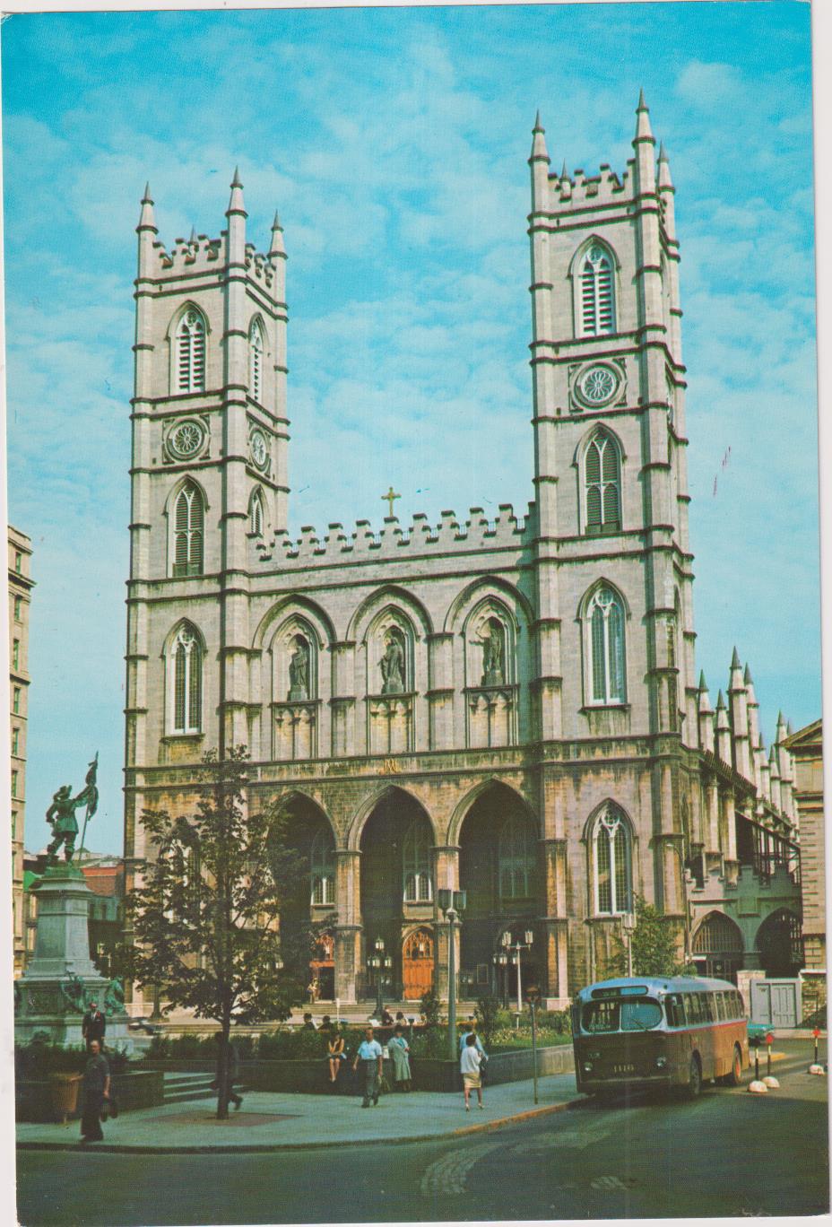 Canada.- Montreal-Quebec, Iglesia de Notre Dame. Postal Gigante (23x15,5)