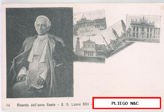 Roma. Ricordo dell´anno Santo. S.S. Leone XIII-Le Quattro Basisliche principali. Año 1900
