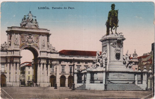 Lisboa. Terreiro do Paço. Franqueada y Fechada en Coruña el 14 de mayo de 1921: Destino: Madrid