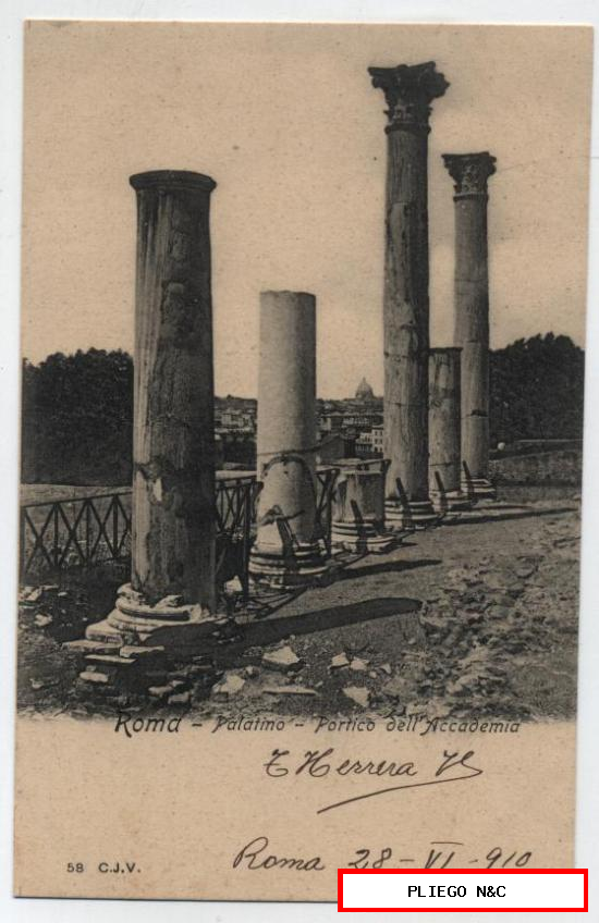 Roma-Palatino-Pórtico dell ´Accademia. Anterior a 1906