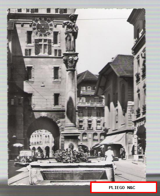 Berna-la Fontaine de Seiler et la Tour des Prisons. (9x7)