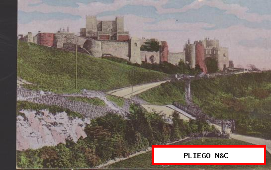 Dover Castle. Franqueado y fechado en Portugal en 1908