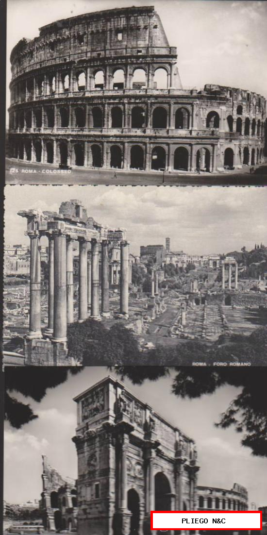 Roma-Lote de 3 postales