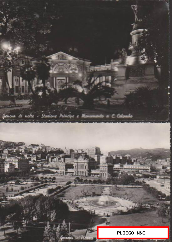 Génova-Lote de 2 postales