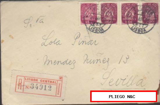 Carta de Lisboa a Sevilla del 21 Abril de 1950