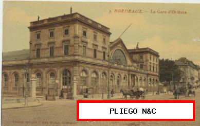 Bordeaux-La Gare d´Orleans. Fechado en 1911
