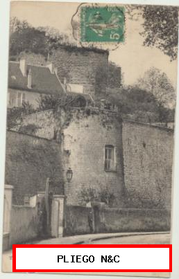Château-Thierry-Franqueado y fechado en 1912