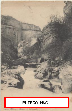 Cascade du Moulin des Pierres sur la Valserine. Franqueado y fechado en 1905