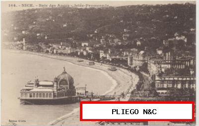 Nice-Baie des Anges. Franqueado y fechado. en 1924