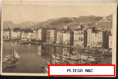 Toulon-Vue Panoramique sur le Port. Franqueado y fechado en 1930